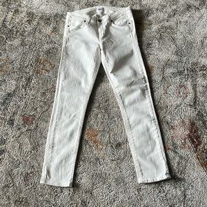 Paige Skinny Ankle Peg white jeans size 28